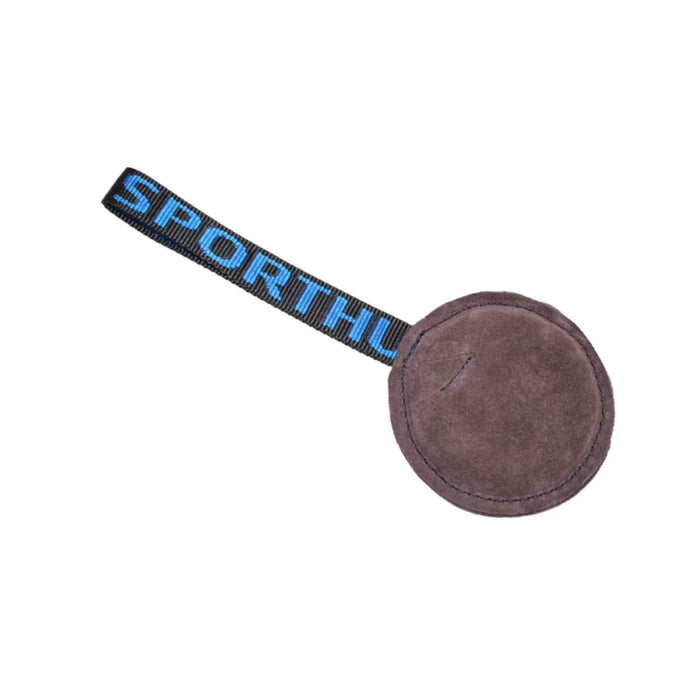 Lederpuck in pelle piatto 12 cm
