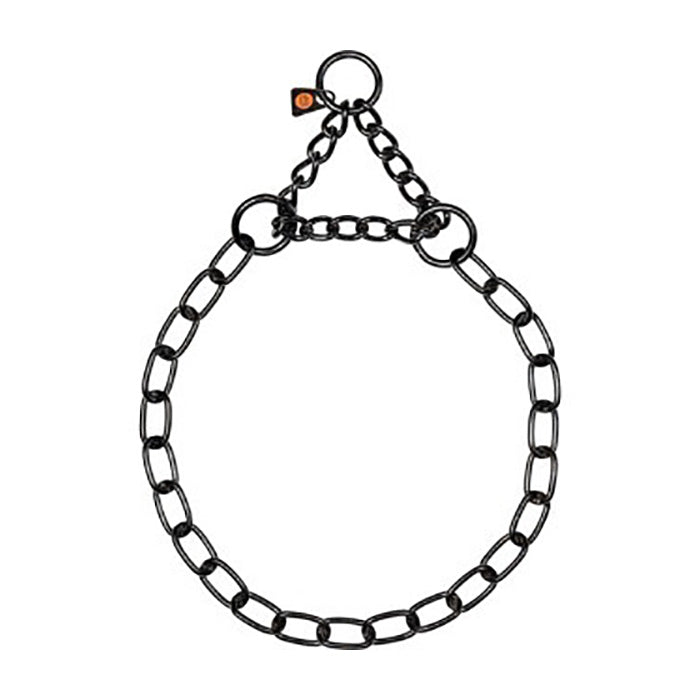 Collare semistrangolo Herm Sprenger nero brunito 3 mm